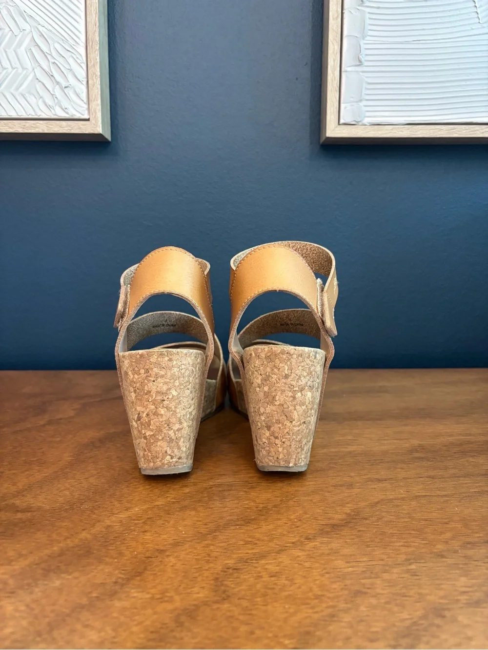 Women’s Tan Cork Platform Wedge Sandals